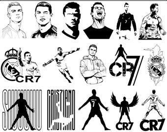 Cristiano Ronaldo Svg Bundle, Cristiano Ronaldo CR7 Clipart, Cristiano Ronaldo Svg, Football Png, Soccer Svg, Cr7 Siuu Svg, Ronaldo Download