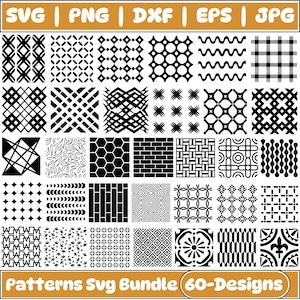 Patterns Svg Bundle, Floral Pattern Svg, Lines Pattern Svg, Seamless Pattern Floral Svg, Geometric Svg, Background Pattern Svg, Silhouette