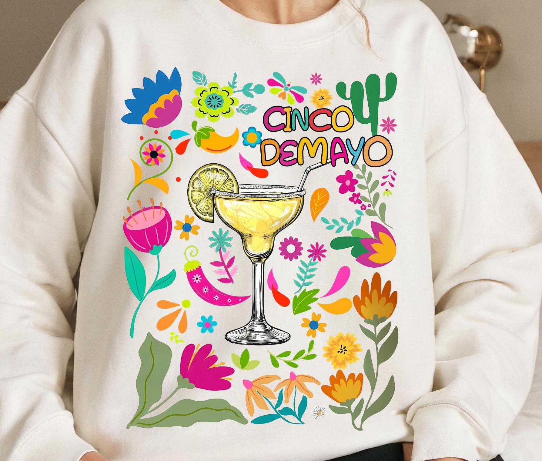 Cinco de Mayo png Mexican Fiesta Sublimation Colorful Party Clipart Sombrero & Maracas PNG Fun Cinco de Mayo Graphic for T-Shirts, Mugs