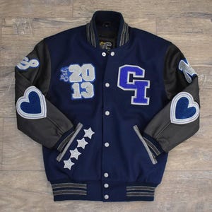Customized Leather Letter Jacket Custom Letterman Hood College Letterman Customized Cardigan Fraternity Jacket Custom Varsity Leather