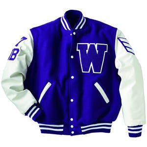 Chaqueta universitaria personalizada, chaqueta universitaria personalizada, chaqueta universitaria de lana de cuero, chaqueta universitaria personalizable, chaqueta corta para mujer