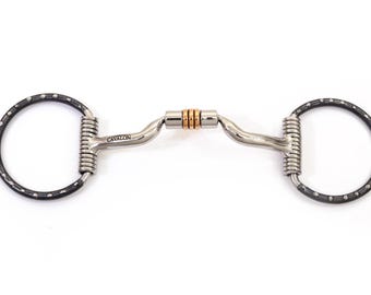 Western Snaffle Bit 5 Inch Low Port Copper Roller Horse Bit Loose Ring Western Tack Tacksmith