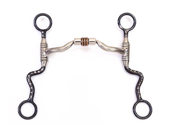 Western S Shank Curb Bit 5 Inch Low Port Mouthpiece Copper Rollers Horse Bit Western Tack Tacksmith