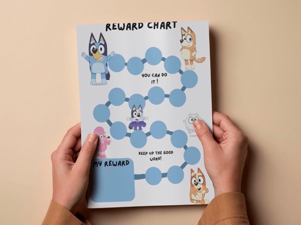 Bluey Reward Chart Printable | Kids Sticker Chart | Instant Digital ...
