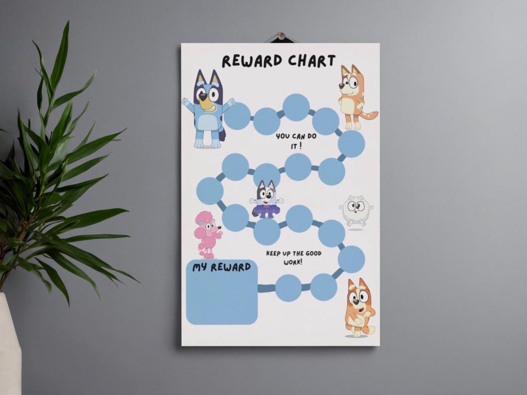 Bluey Reward Chart Printable | Kids Sticker Chart | Instant Digital ...