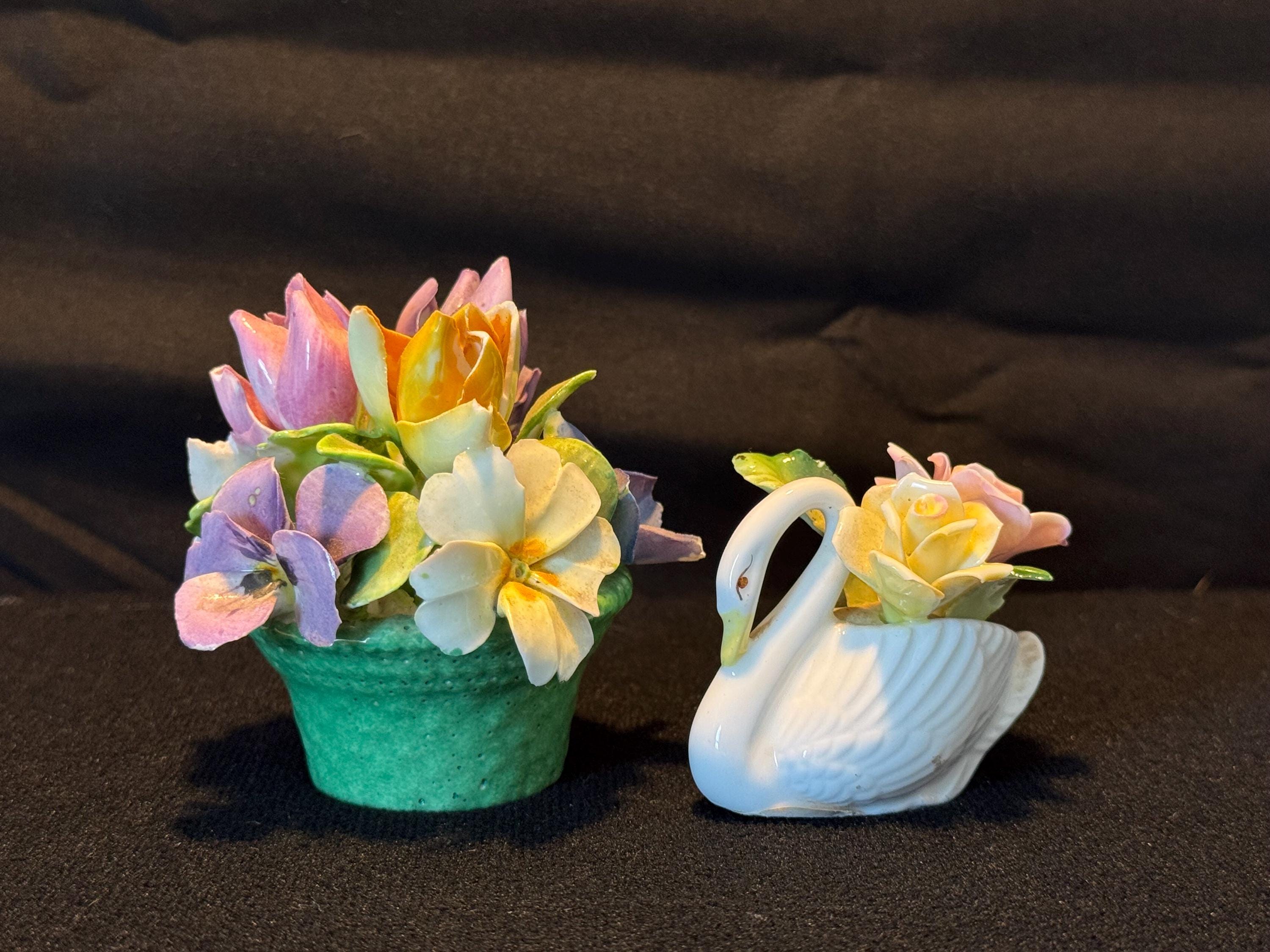 ボーンチャイナ　花　置物　5点 ボーンチャイナ 花 置物 5点 【公式通販】