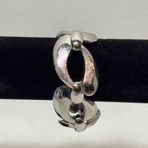 Vintage silverfärgad stor kedjelänk med signerad Monet-armband