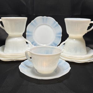 15 Piece McBeth-Evans Glass American Sweetheart Tea Set