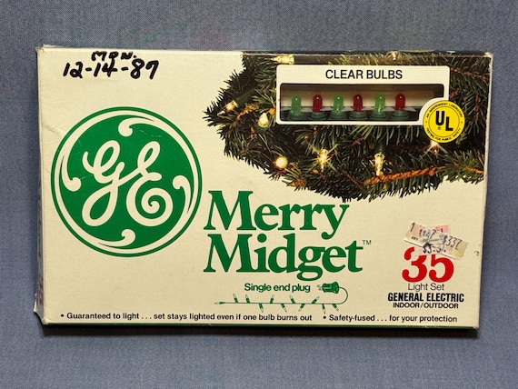 ビンテージ メリーミジェット 電池式 35連 赤と緑のクリスマスライト