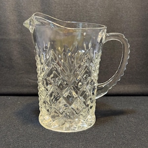 Anchor Hocking Vintage Clear Glass Pineapple Creamer