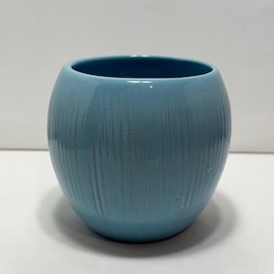 Frankoma Pottery Ljusblå Kokosnöt Tiki Club Mugg