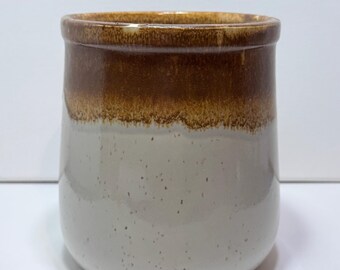 McCoy Ceramic Brown Drip Glaze Planter Pot