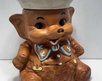 大型セラミック製船乗り象のクッキージャー