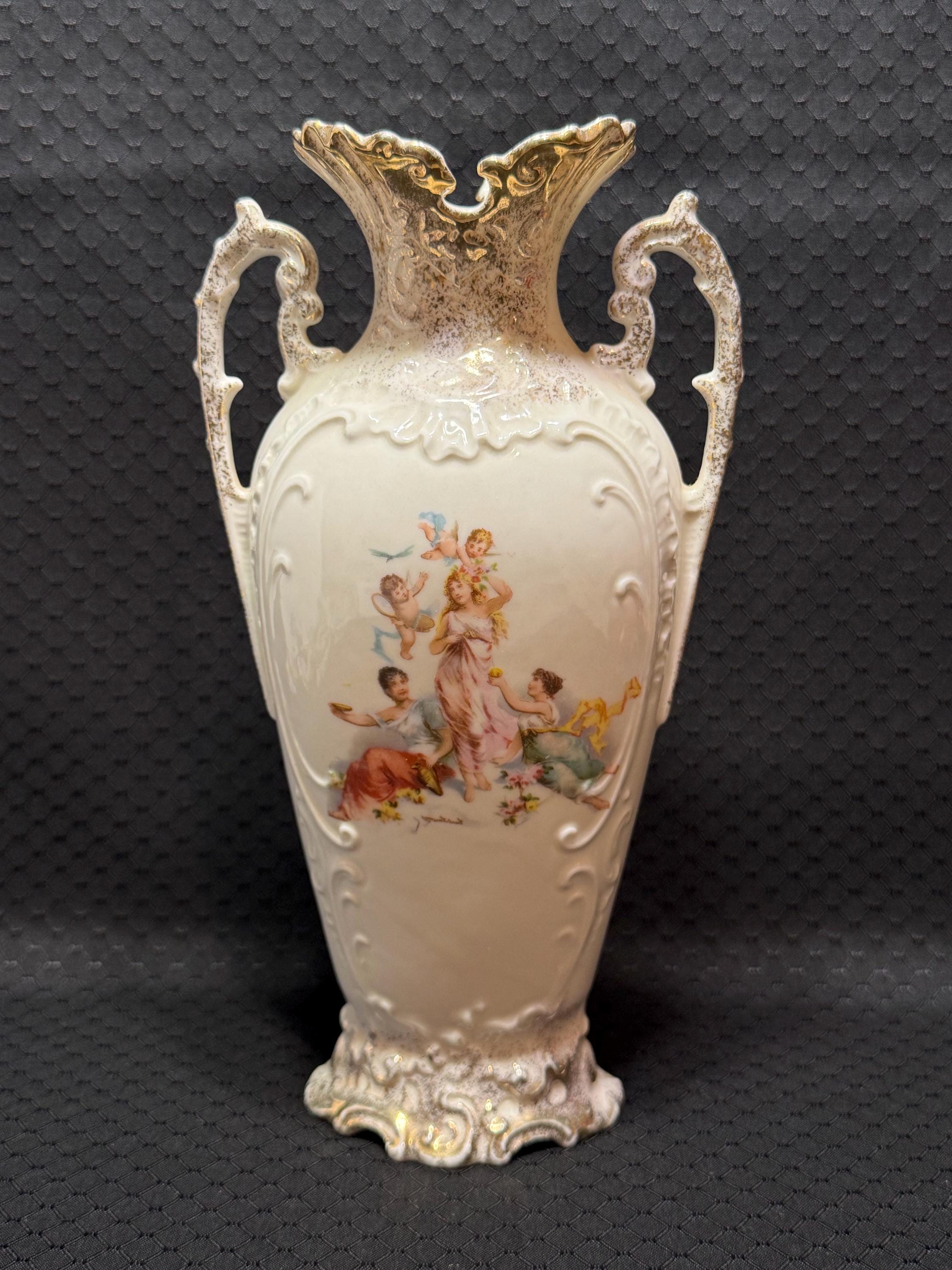 Antique Angel Vase - Etsy