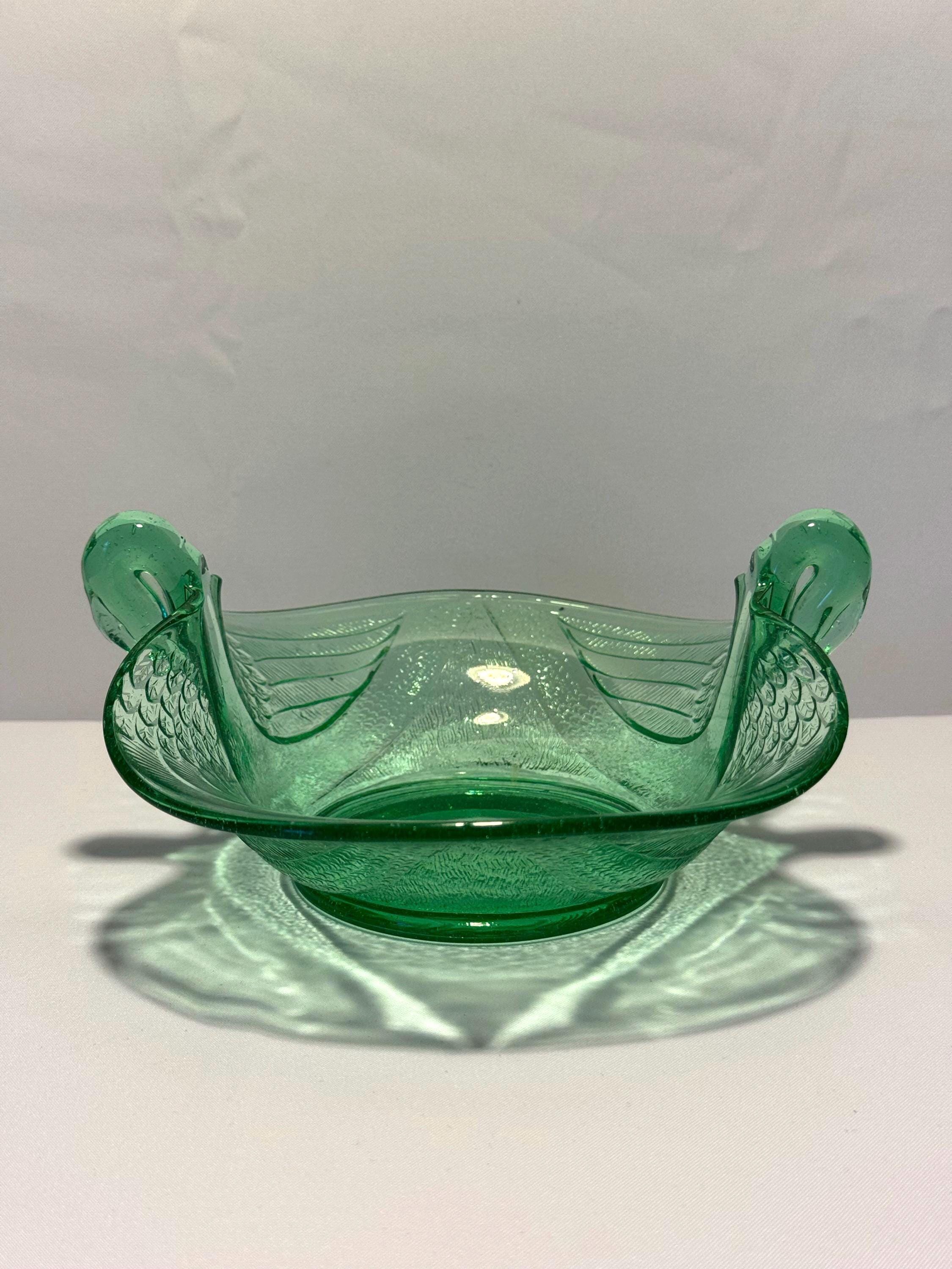 Uranium Glass Swan - Etsy