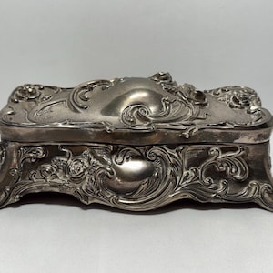Godinger Silver Jewelry Box With Roses - Etsy