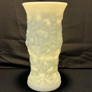 E.O. Brody Glass Textured Milk glass vase