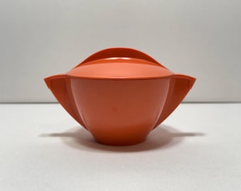 Rusty Orange Melamine Branchel Color Flyte Lidded Sugar Dish
