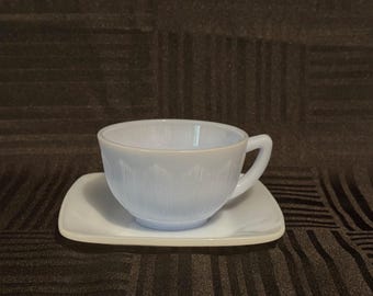 ヴィンテージ ブルーデルファイト パイレックス カナダ ミルクグラス