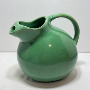 Hall China Company Green Ceramic Ball Pitcher