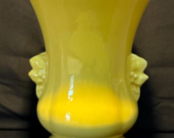 Vintage Yellow Double Handled McCoy Vase