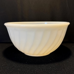 Fire King White Swirl Milk Glass Mixing Bowl