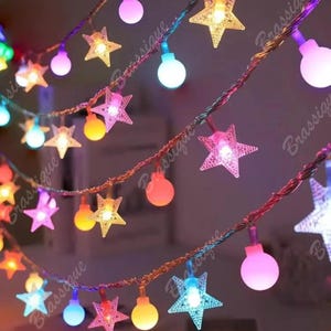 Luci decorative per esterni con catene di fata fatte a mano, per giardino, balcone, cortile e albero, idee regalo per decorazioni dall'atmosfera calda