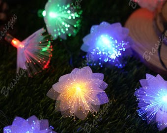 Guirnalda de luces con forma de flores, impermeable, decoración para bodas y fiestas, idea para regalo.