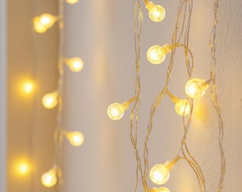 Fairy String Lights Plastic Shell – Battery Powered Led Decorative Warm Lights Garden Patio Wedding Party Bedroom Ambiance Home Decoration