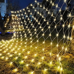 Net Fairy Lights Waterproof Warm White Mesh String Lights Outdoor Patio Garden Decor Bush Cover Net Lights Wedding Party Decor