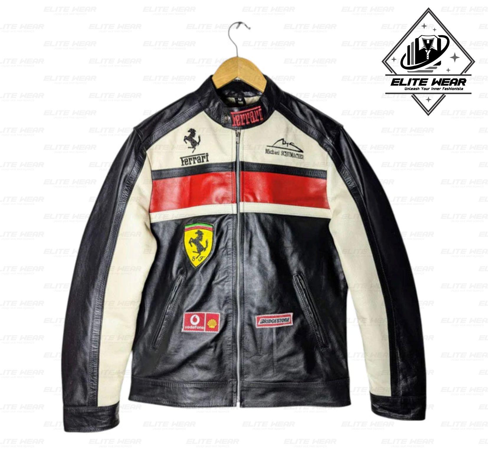 Leather ferrari jacket - Etsy 日本 Leather ferrari jacket - Etsy 日本