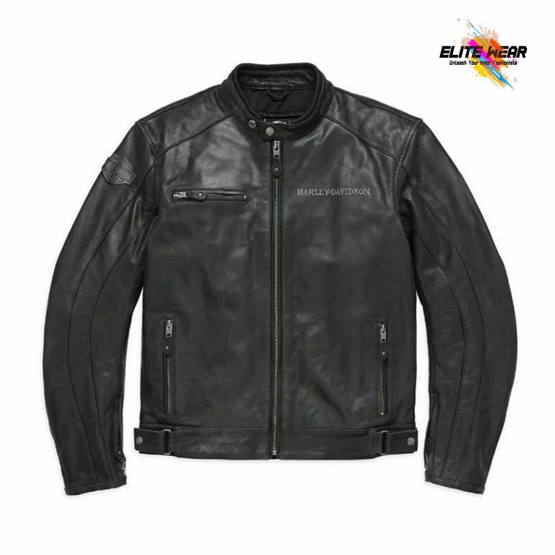 Harley Davidson Blouson CUIR Skull Jacket, Reflective Biker