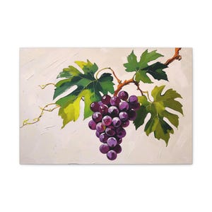 Grapevine Wall Art, Classic Canvas for Wine Lovers, Home Decor, Vineyard Theme, Gift for Wine Enthusiasts, Kitchen Wall Decor