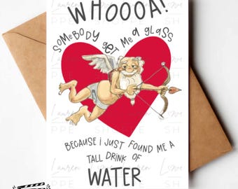 Tangled Greeting Card - Tall Drink of Water