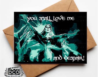 Lord of the Rings Greeting Card - Love Me and Despair