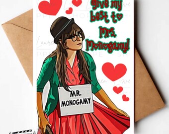New Girl Greeting Card - Mr. Monogamy