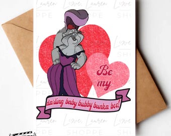 Fievel Goes West Valentine's Day Card - Darling Baby Bubby Bunka Boo