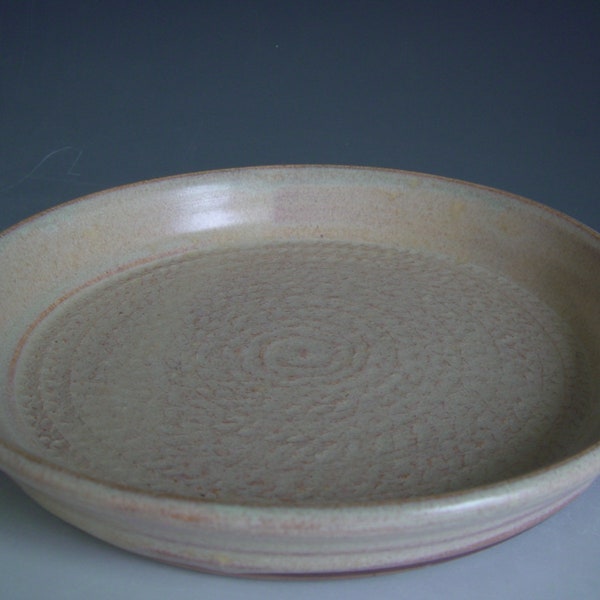 Hand thrown handmade stoneware pottery serving plate (SP-A)