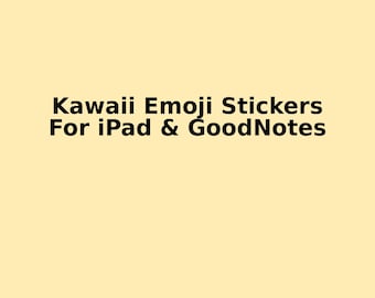 Kawaii Emoji Stickers for iPad &GoodNotes | Cute Digital Planner Stickers | Fun  Aesthetic Mood Stickers
