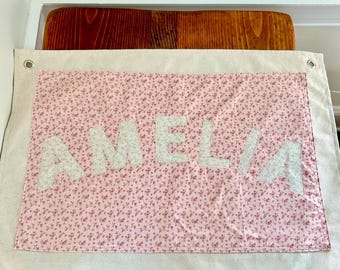 Custom name wall hanging sign | nursery name sign