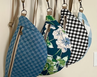 Bolso bandolera / Bolso con cinturón ajustable / Bolso bandolera hecho a mano
