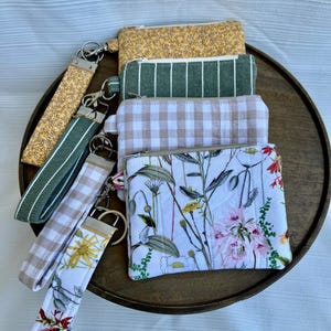 Zipper Keychain Wallet Pouch with Matching Wristlet