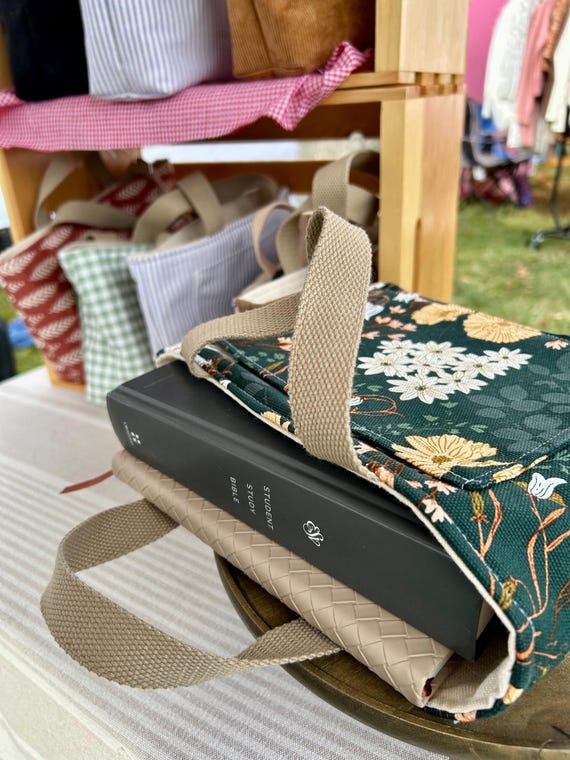 Bible tote / Customizable sleeve for Bible with handles / Bible and book cover