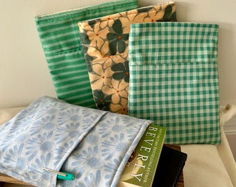 Funda para libros / Funda para libros con bolsillo / Protector de tapa de libro / Funda para agenda