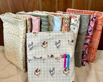 Funda para libro hecha a mano con bolsillo – Protector de cubierta de libro