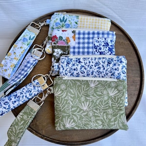Zipper Keychain Wallet Pouch with Matching Wristlet