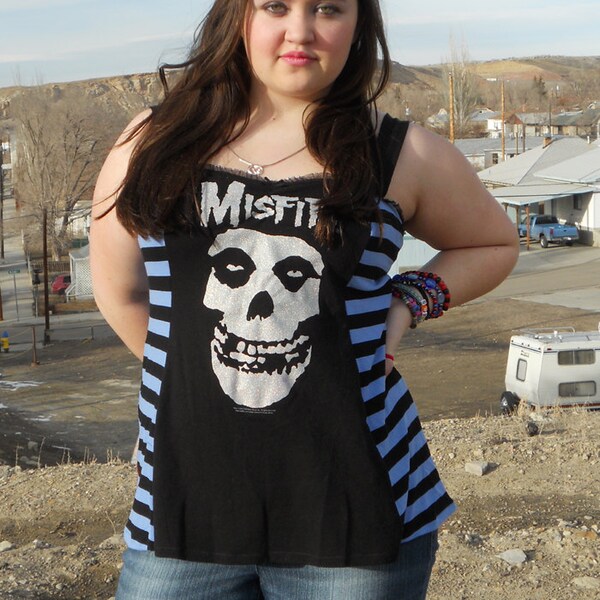 Plus size reconstructed Misfits top