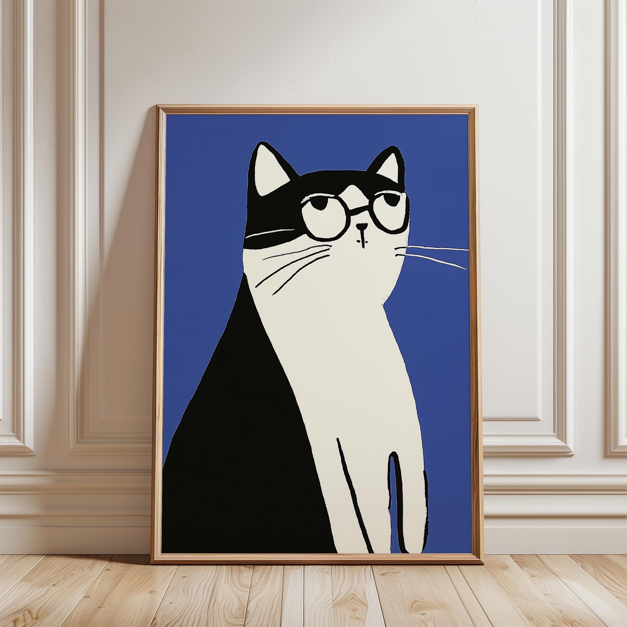 猫の絵画 メガネをかけた白猫 アートパネル il_fullxfull.6752989150_99qg.jpg