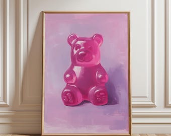 Gummy Bear Painting: Trendy Y2K Wall Art (Digital Download)