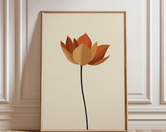 Impression florale abstraite : affiche rétro du marché aux fleurs (téléchargement numérique)